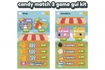 Candies Match 3 Game GUI Assets Screenshot 11