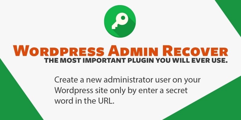 WordPress Admin Recover Plugin