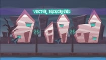 2D  Vector Game Background night city Screenshot 1