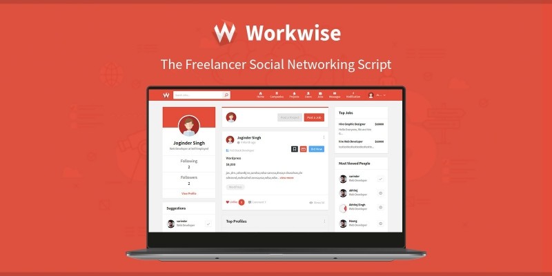 Workwise - The Freelancer Social Networking Script