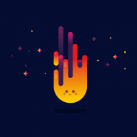 Cute Smile Fire Logo