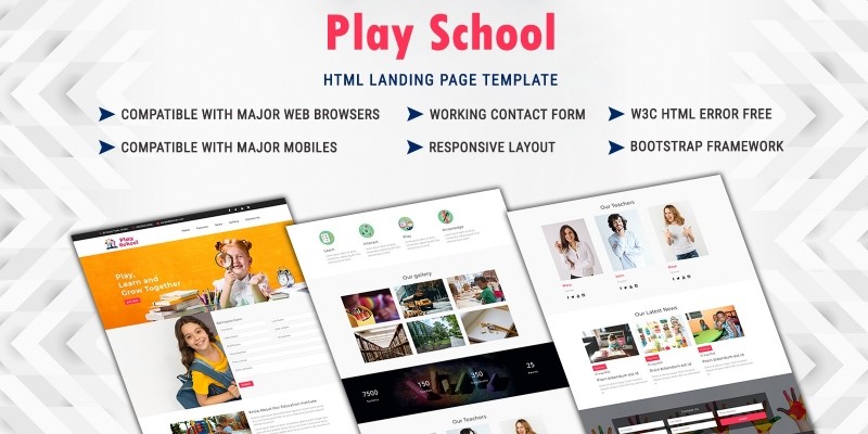Play School HTML Landing Page Template