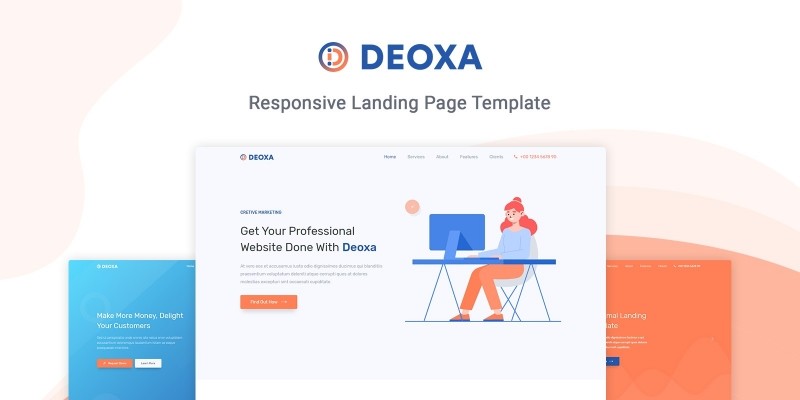 Deoxa - Angular 10 Landing Page Template