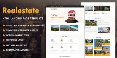 Real Estate – HTML Landing Page Template