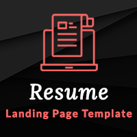 Resume – HTML Landing Page Template