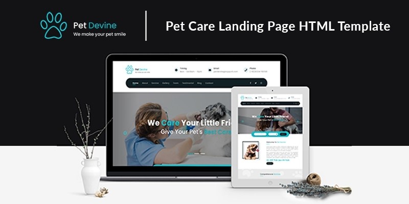 Pet Devine - Pet Care Landing Page HTML Template