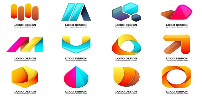 288 Color Modern Shape Logo