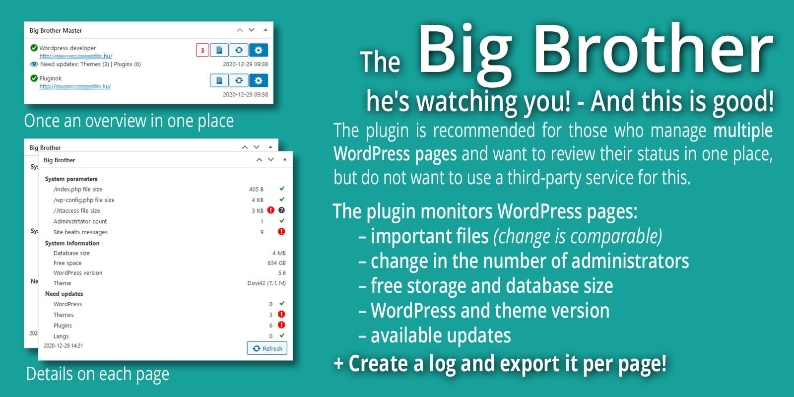 Big Brother - Managing Multiple WordPress Sites