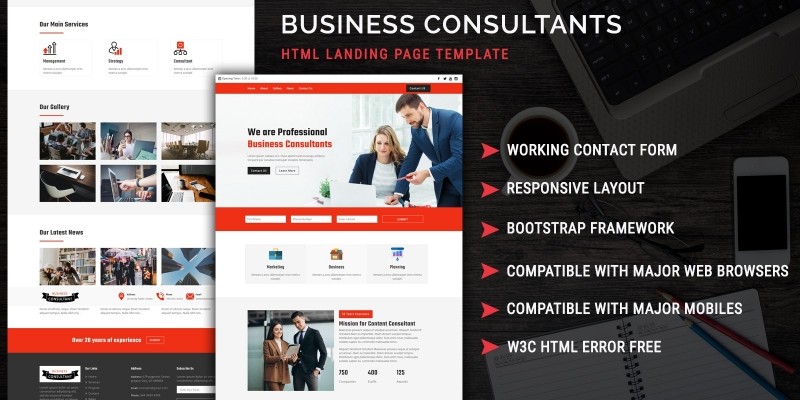 Consultant - HTML Landing Page Template