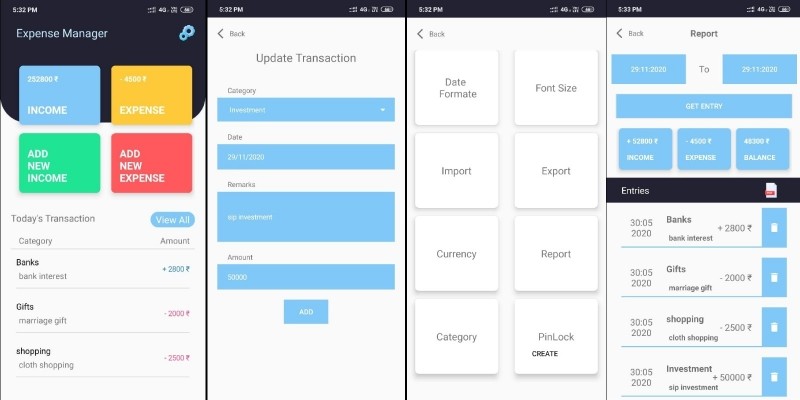 Income And Expense Manager Android App Source Code