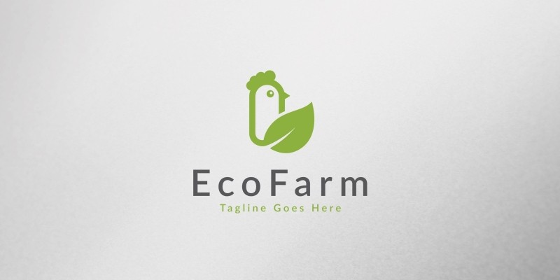 Eco Chicken Farm Logo Template