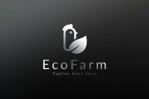 Eco Chicken Farm Logo Template Screenshot 1