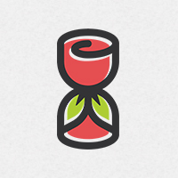 Rose Hourglass Logo Template