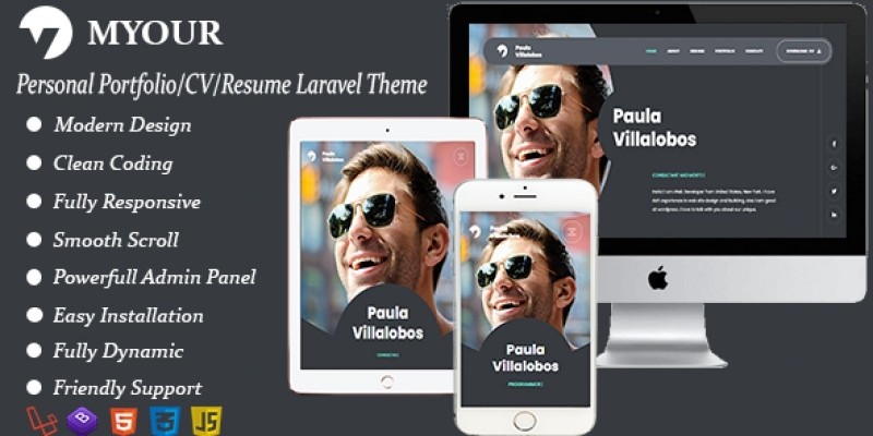 Myour -- Personal Portfolio Resume Laravel Script