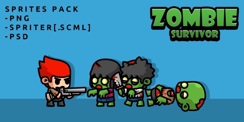 Zombie Survivor Game Sprites