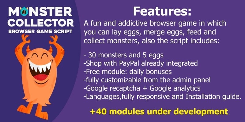 Monster Collector - Browser Game Script