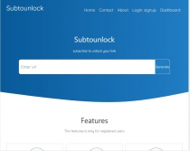 Subscribe To Unlock Website Node.JS Screenshot 1