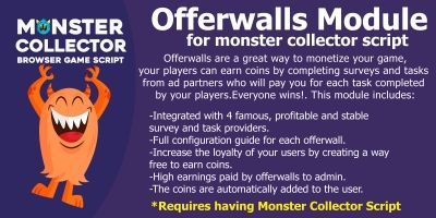 OfferWalls Module For Monster Collector Script