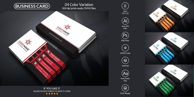 Corporate And Abstract Business Card Design