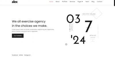 Alexz – Creative Agency And Personal One Page 