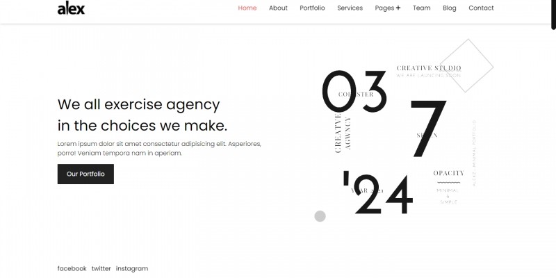 Alexz – Creative Agency And Personal One Page 