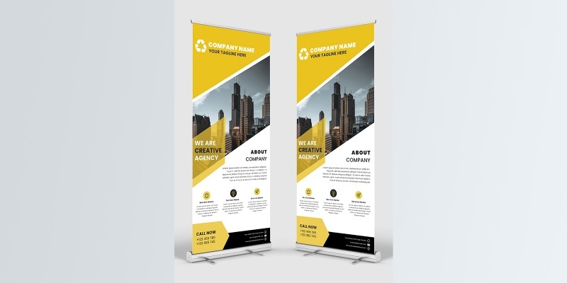 Modern Corporate Business Roll Up Banner Template