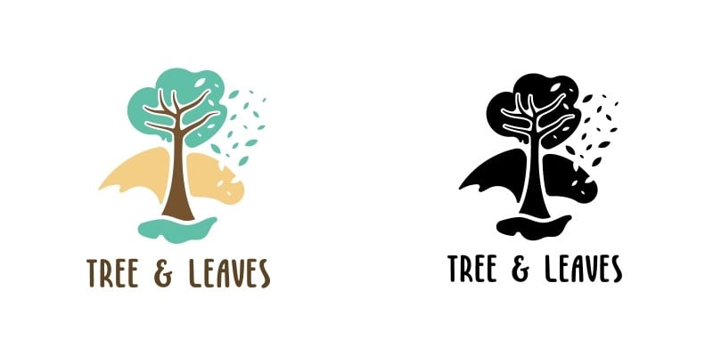Tree And Leaves Logo Templates