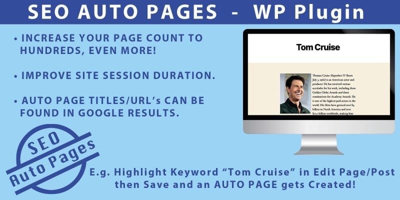 SEO Auto Pages - WordPress Plugin