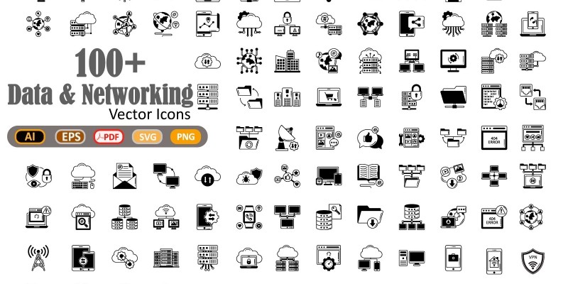  Data and Networking Vector icon