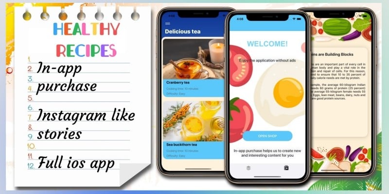 Healthy Recipes - Full iOS Application