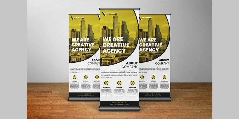 Stunning Business Agency Roll Up Banner Template