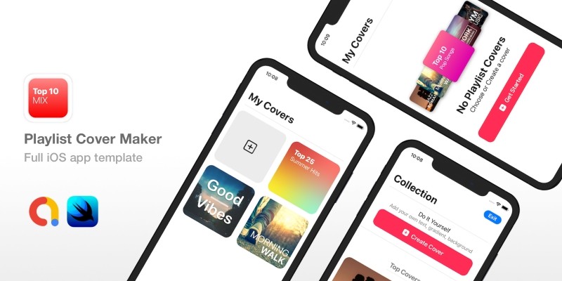 Playlist Cover Maker - Full iOS App template