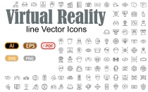 100 Virtual Reality Flat Inside Vector icons  Screenshot 4