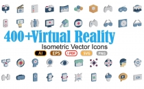 100 Virtual Reality Flat Inside Vector icons  Screenshot 5