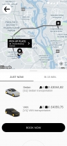 Black Taxi App UI Kit Screenshot 40
