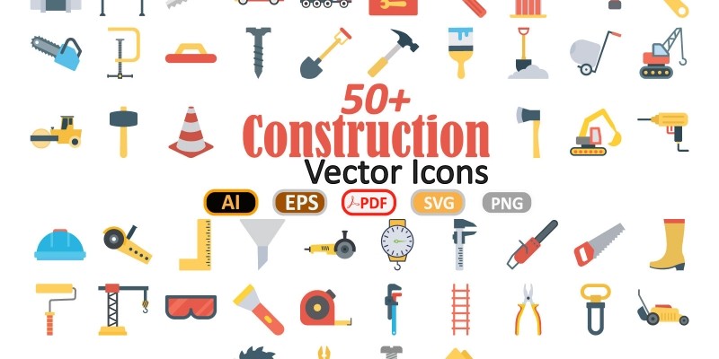 Construction Tools Vector icons