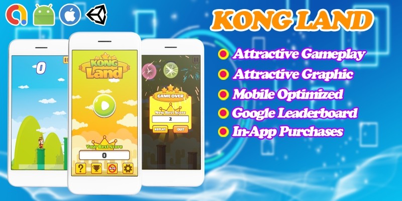 Kong Land - Endless Unity Game