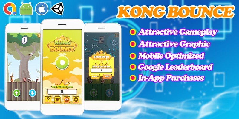 Kong Bounce - Endless Unity Game