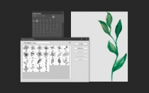  Flowers And Leaves Photoshop Brushes Screenshot 1