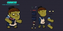 Female Zombie 2D Game Character Sprites 01 Screenshot 1