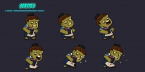 Female Zombie 2D Game Character Sprites 01 Screenshot 2