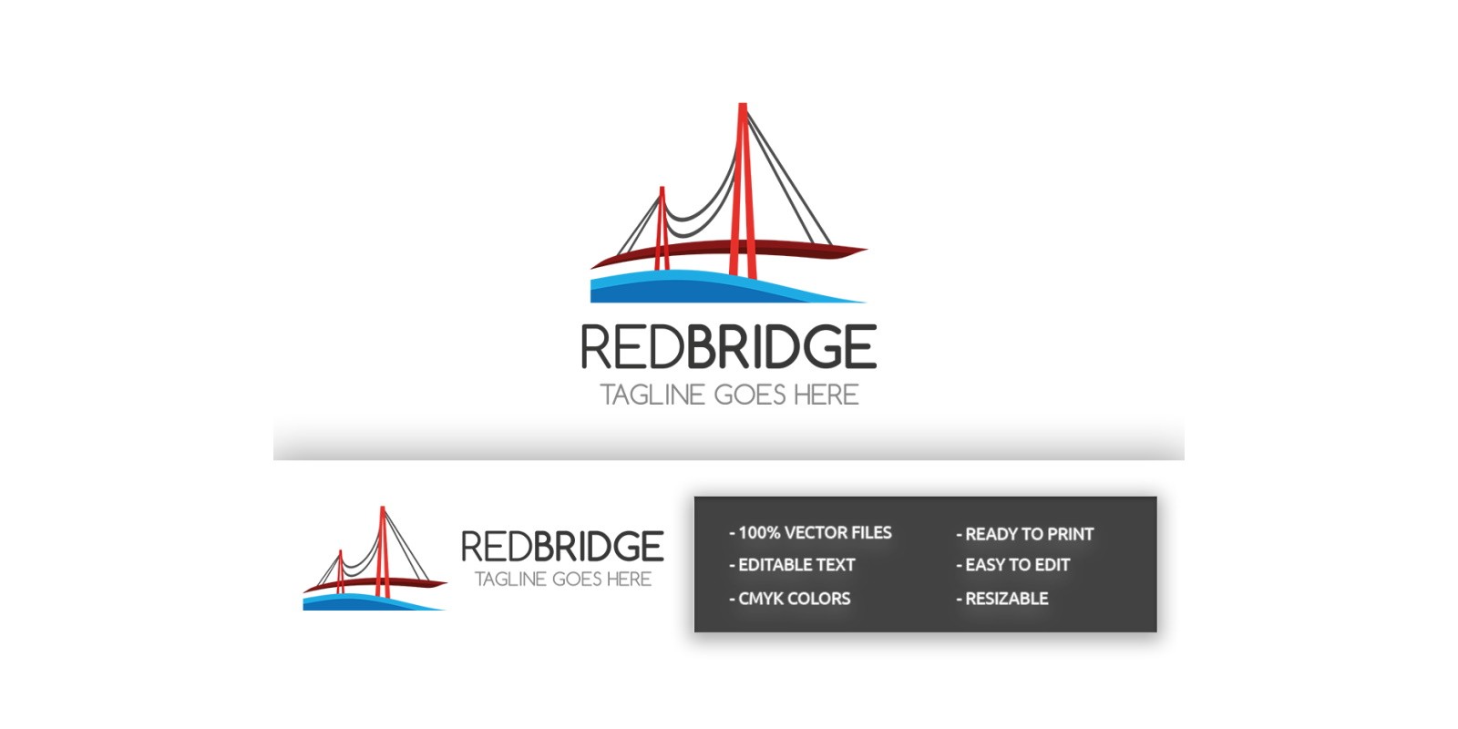 Red Bridge Logo by Modernikdesign Codester