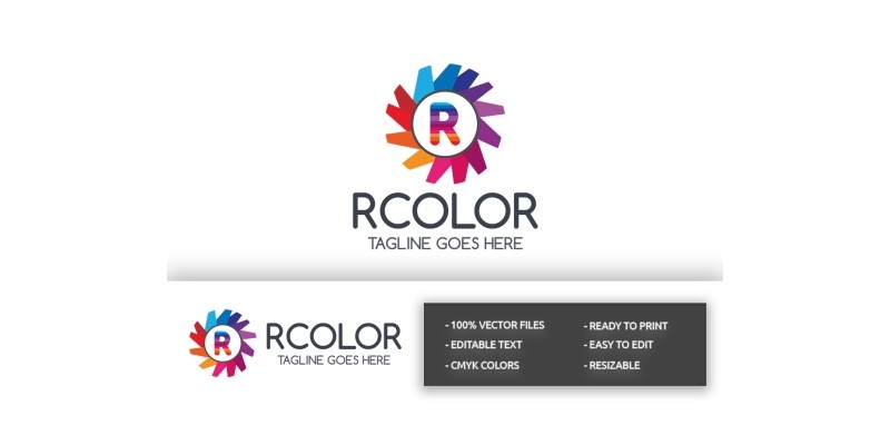 RColor Letter R Logo