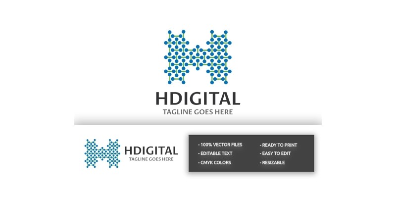 HDigital Letter H Logo