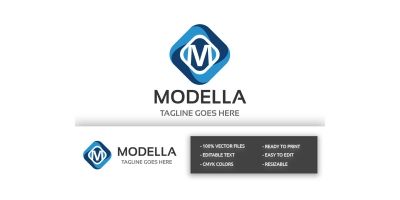 Modella Letter M Logo