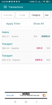Personal Accountant - Android App Source Code Screenshot 7