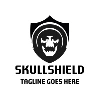 Skull Shield Logo