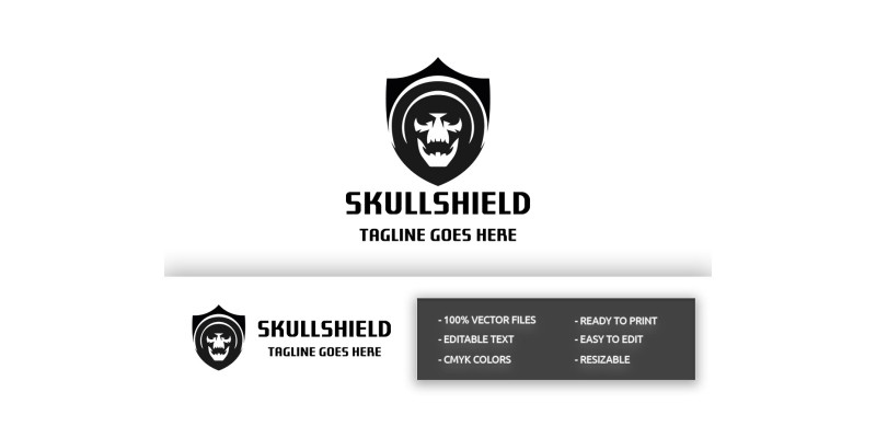 Skull Shield Logo