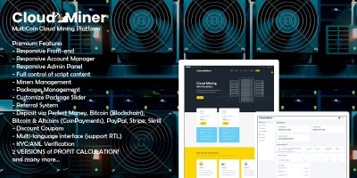 CloudMiner - MultiCoin Cloud Mining Platform