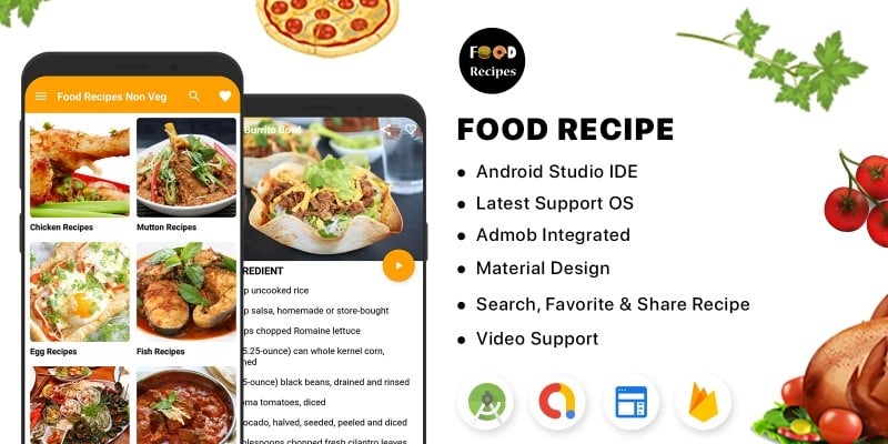 Food Recipe - Android App With Admin Panel
